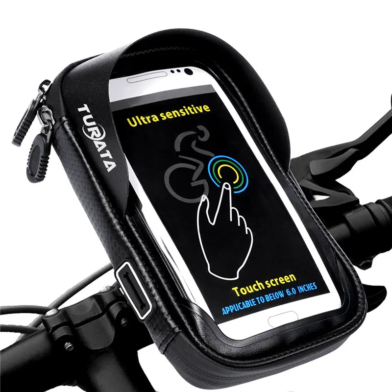 TURATA 6,0 дюймов велосипедный водонепроницаемый держатель для сотового телефона держатель для мотоцикла для samsung galaxy S8 Plus/iPhone 7 Plus/LG V20