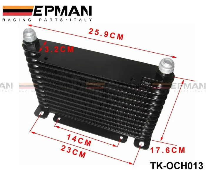 Дизайн AN10 13 ряд 32 мм сплав Гонки DRAG DRIFT Черный Масляный радиатор TK-OCH013
