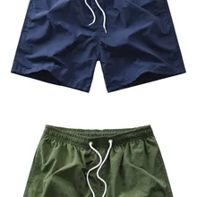 Мужские новые пляжные шорты шорты из полиэстера для мужчин летние однотонные дышащии эластичные для талии повседневные мужские шорты мужские 7 цветов