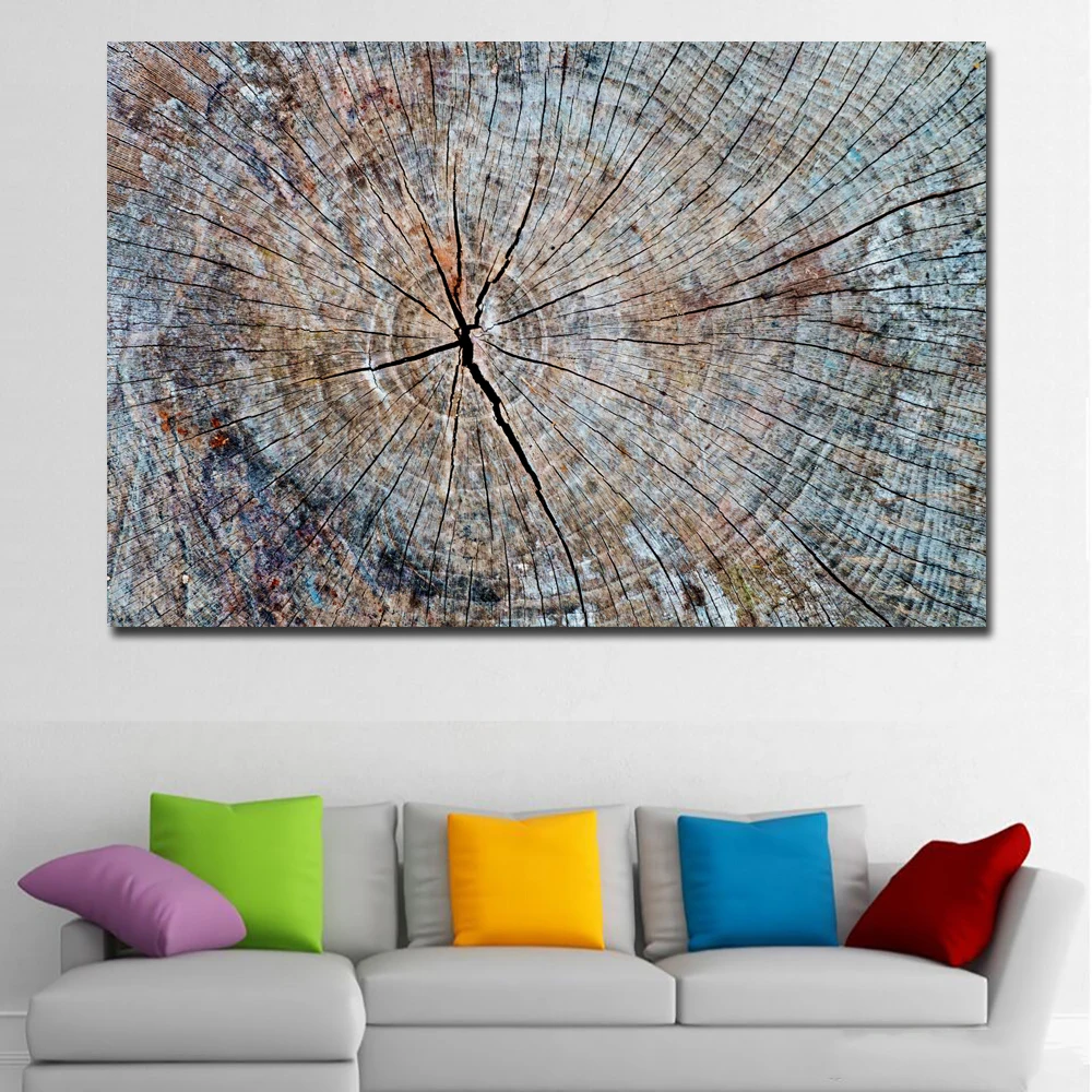 

SELFLESSLY Tree Crack and Annual Ring Pictures Canvas Prints Wall Art Paintings For Living Room Home Decoration Modular Picture