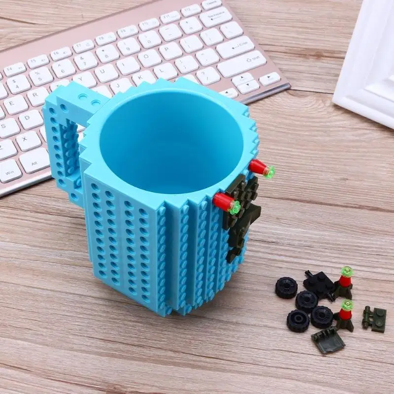 1 шт 12 унций кофейная кружка сборка-на кирпичной кружке тип строительных блоков чашка кружка-головоломка из блоков «сделай сам» посуда для напитков кружка 11 цветов