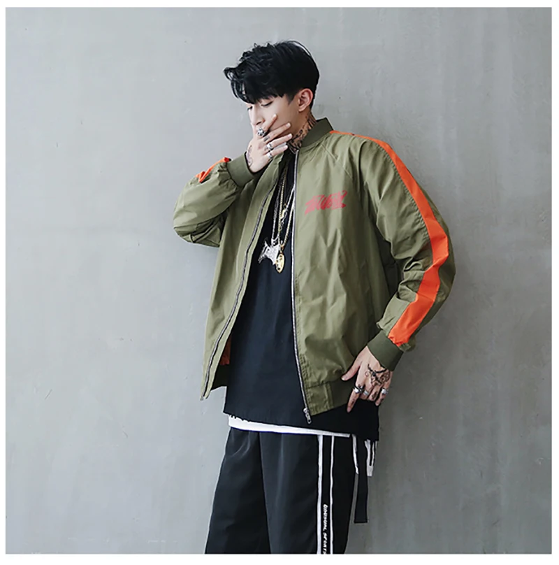 Bomber Jacket Men Pilot Printed Streetwear  (14)