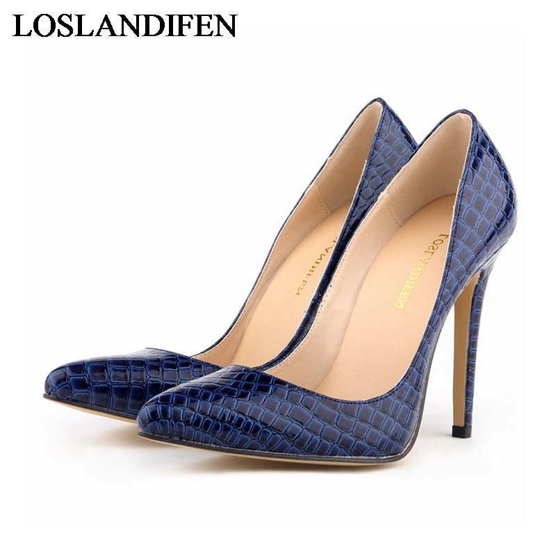 

Lady Plus Size(34-42) Elegant Pu Leather Pointed Toe High Heels Women Pump Shoes Ol Femme Dress Work Shoes NLK-C0019