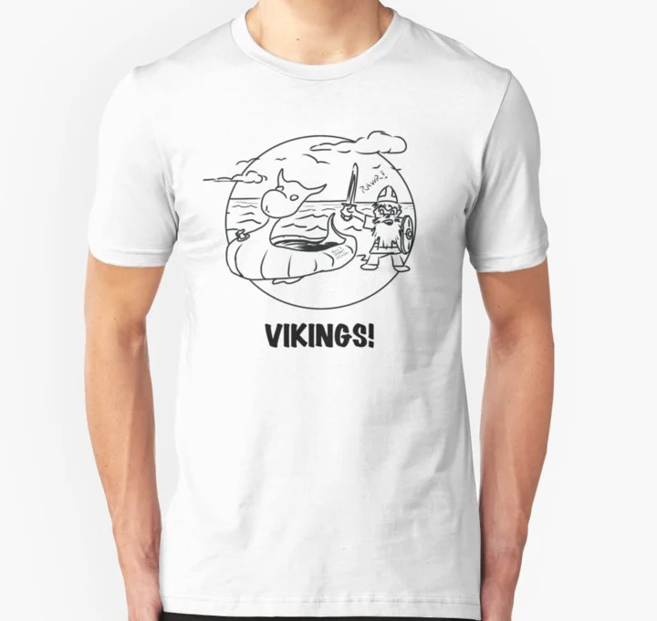 Мужская футболка с коротким рукавом Vikings Rawr! Женская | одежда