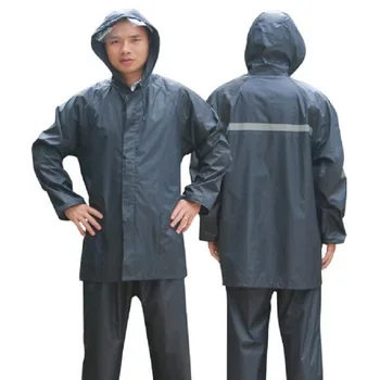 

Impermeable Men Raincoat Rain Pants Set Outdoor Hiking Rainwear Suit Waterproof Rain Coat Motorcycle Rain Suit Men Raincoats