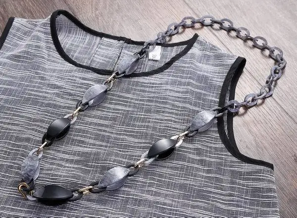 Ожерелья и кулоны, массивное длинное ожерелье, чокер, ювелирные изделия, чокер для женщин, ожерелье в стиле стимпанк, колье для женщин, винтажное ожерелье - Окраска металла: gray