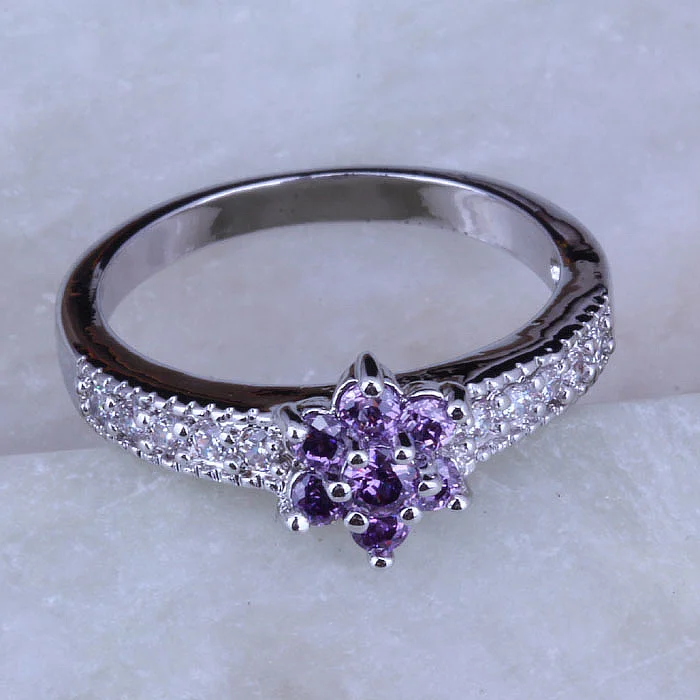 Love Monologue Exquisite Stackable Ring Minimalist Purple