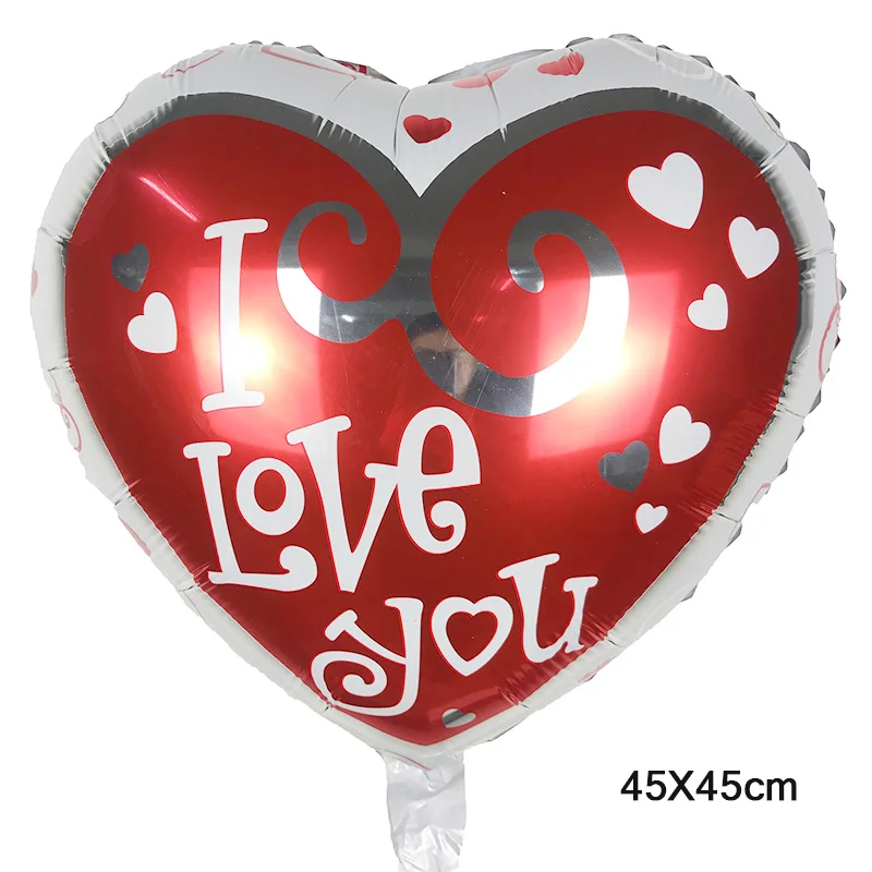1 шт. 18 дюймов я подвеска в форме сердца воздушный шар с шарами День Святого Валентина Декор на свадьбу День рождения globos
