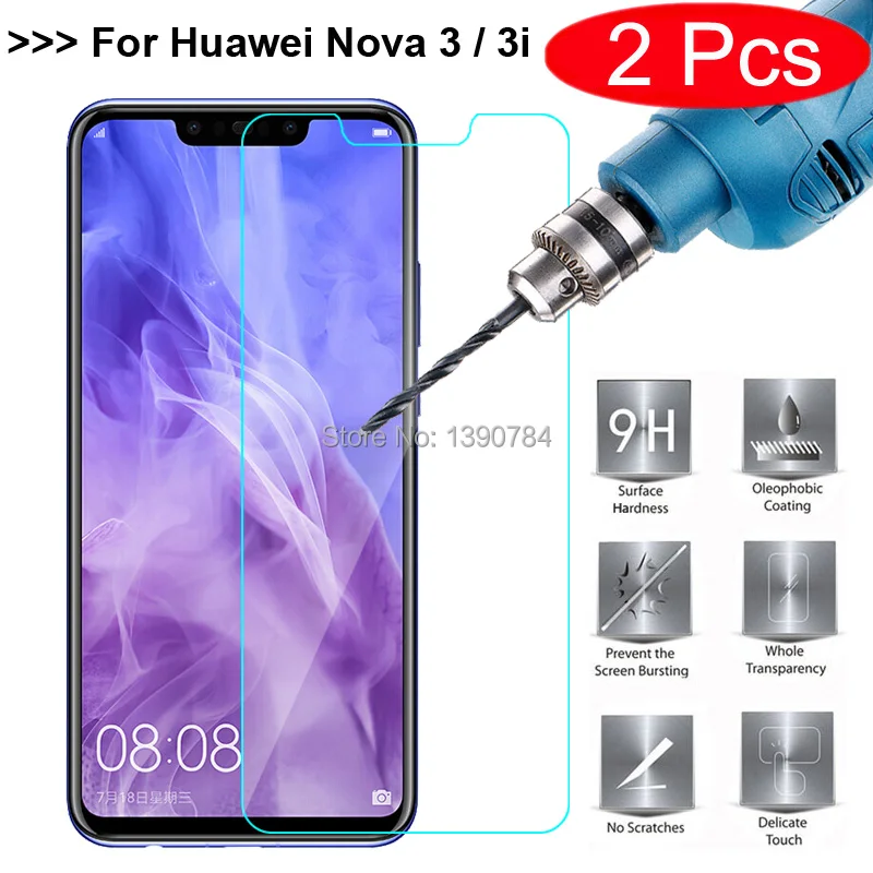 2 шт 2.5D Закаленное стекло для huawei Nova 3 3i 6 &quotпротектор экрана Nova3 Nova3i 3&quot пленка |