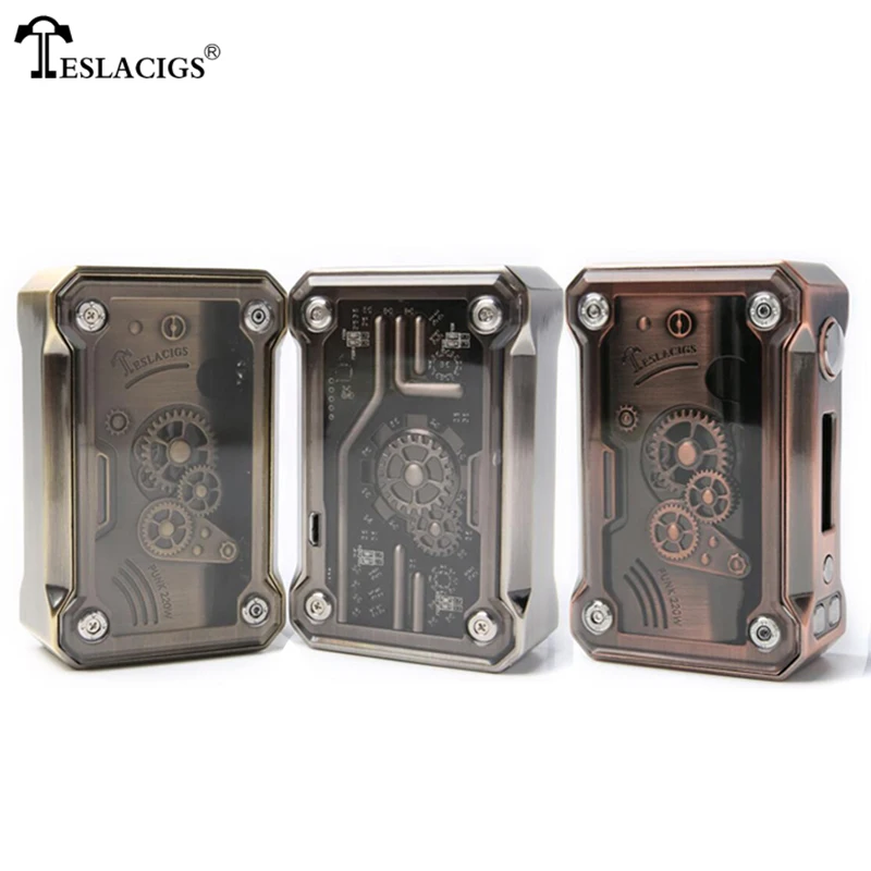 Оригинальный TESLACIGS Тесла панк 220 Вт коробка мод Vape поддержка RDA RTA RDTA Wake