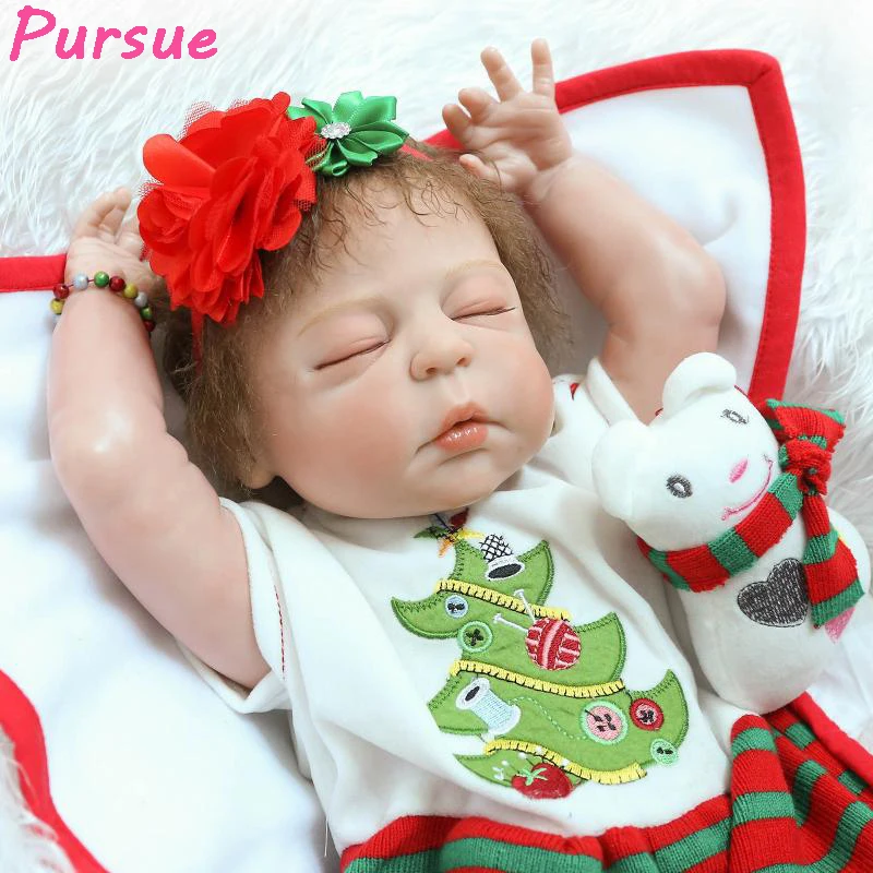 

Pursue Full Body Slicone Reborn Dolls Reborn Babies American Girl Ddoll for Sale bonecas reborn de silicone inteiro 22inch 57cm
