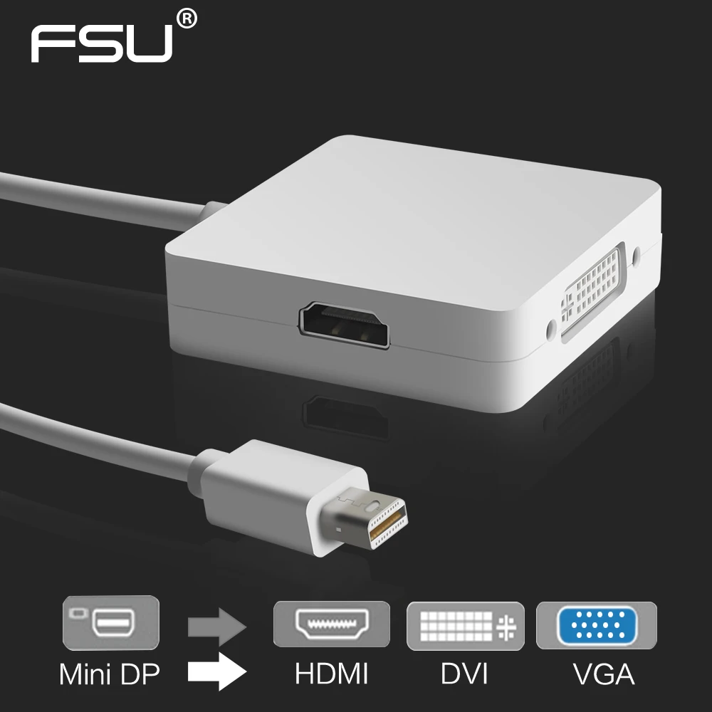 NEW/ Hot 3 in 1 Thunderbolt Mini DP DisplayPort to HDMI DVI VGA Display Port Cable Adapter for Apple MacBook Pro Mac Book Air NEW/ Hot 3 in 1 Thunderbolt Mini DP DisplayPort to HDMI DVI VGA Display Port Cable Adapter for Apple MacBook Pro Mac Book Air