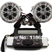 Мотоцикл крепление на руль аудио радио MP3 динамик AUX вход для Harley Honda Kawasaki Suzuki Yamaha Cruiser