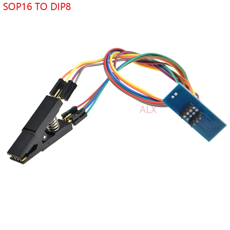 Адаптер сокет программатора SOP SOIC SOIC16 для вспышки 25 SPI FLASH серии 300mil SOP16 в