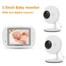 Беспроводная видеоняня 3,5 дюймов, детский монитор с двумя детскими камерами, няня, камера ночного видения, видео мониторинг