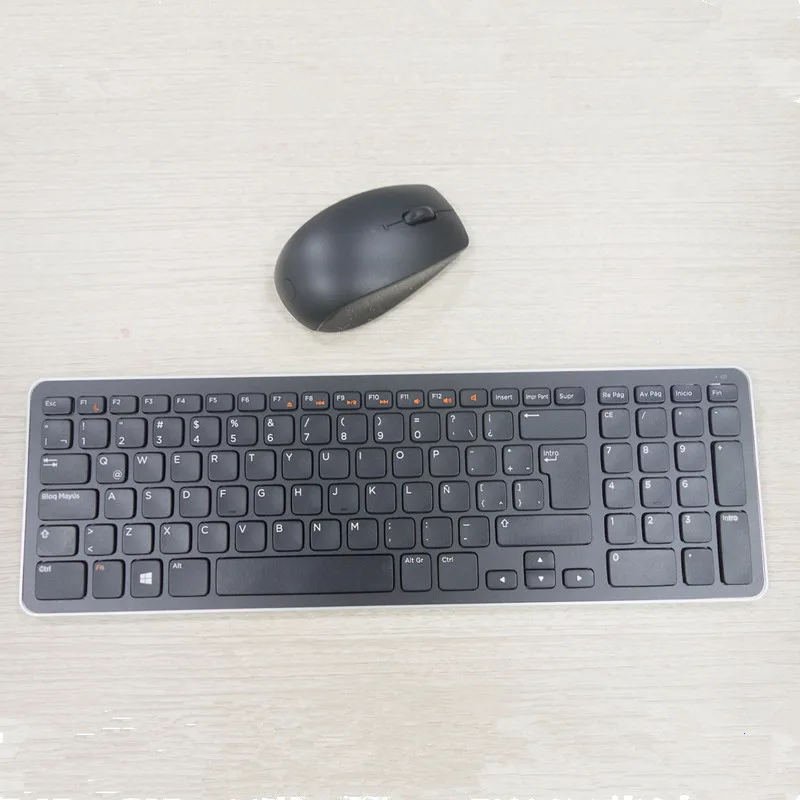 

Spanish Keyboard Wireless Keyboard and Mouse Set for Dell Desktop Laptop Ultra-thin Scissor Foot Structure Button ES