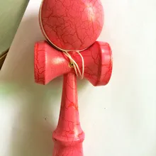 Все трещины деревянные kendama длина: 18 см диаметр шара: 5,5 см жонглировать искусный мяч игра игрушка ребенок набор ребенок японская традиционная игра
