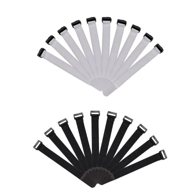 

10pcs Reusable Fishing Rod Tie Holder Strap Suspenders Fastener Hook Loop Cable Cord Ties Belt Fishing Tackle