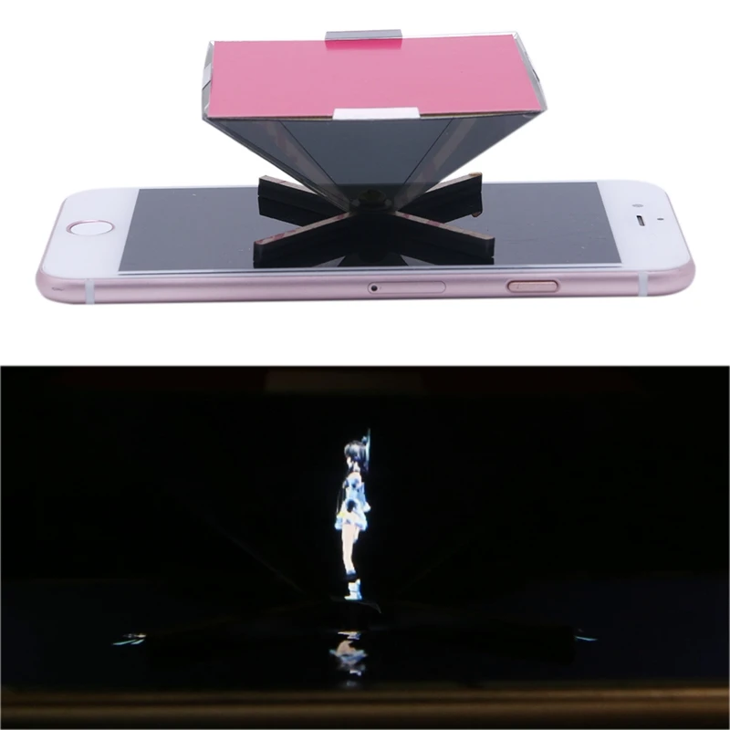 3D голографический проектор мини Пирамида Дисплей подставка для 3,5-6 дюймов Smartphone-M35