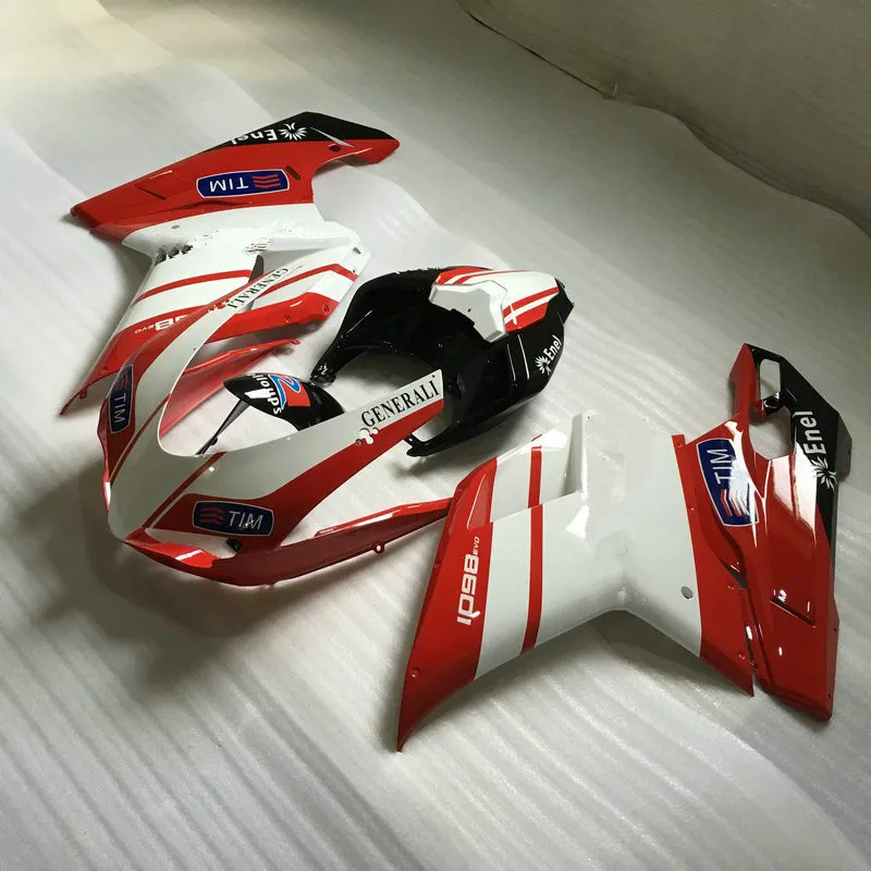 Набор обтекателей для литья под давлением DUCATI 848 1098 1198 08 09 Ducati ducati 2008 2009 ABS красные