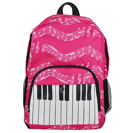 20-35L Music Bag Oxford Cloth Music Symbol Music Score Piano Keyboard Stave Version Musical Notation Sheet Backpack - Цвет: B-Pink