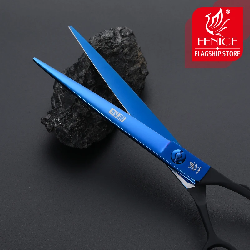 Fenice Professional Pet Dog Grooming Scissors 7 Inch Japan 440C Dog Shears Hair Cutting Straight Scissors