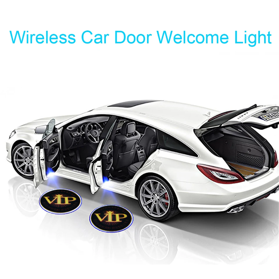 Wireless Car Logo LED Welcome Light For BMW AUDI VW Benz Ford Projector Light Halloween Decoration Car Styling Door Light (2)