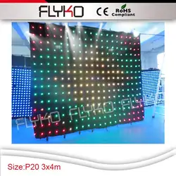 P20 3X4 м полноцветный светодиодный видео Рождественская стена/контроллер ПК/огнестойкий