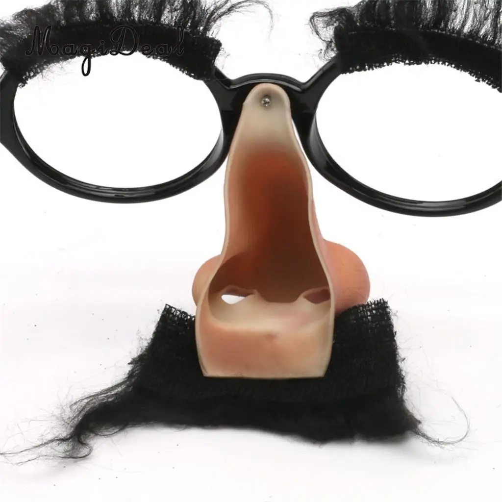 MagiDeal Set of 2 Pieces Novelty Presley Sunglasses Big Nose Mustache Glasses 70s Fancy Dress Costume Eyewear Props
