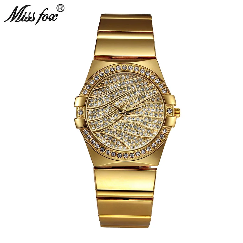 

Miss Fox Women Watches Luxury Top Brand Ladies Quartz Watch Fashion Diamond Rhinestone Female Wristwatch Waterproof Montre Femme