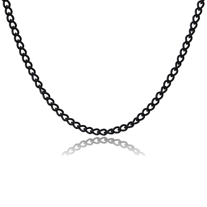 5meter/lot width 2mm Fashion Alloy Black Tone Link Chain Fitting Women