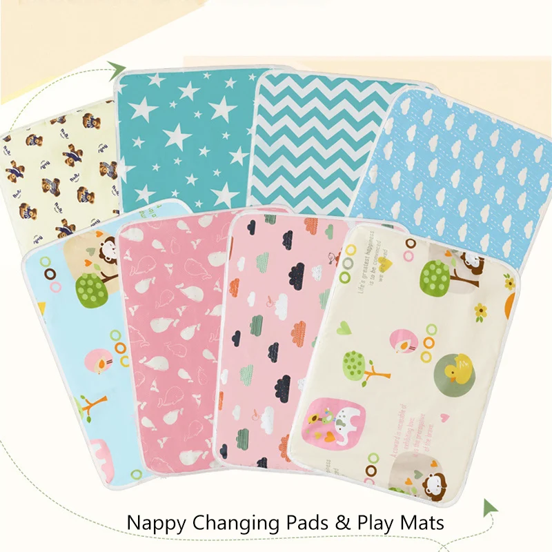 Multicolor Waterproof Cotton Diaper Mat 160x200cm Large Baby Changing