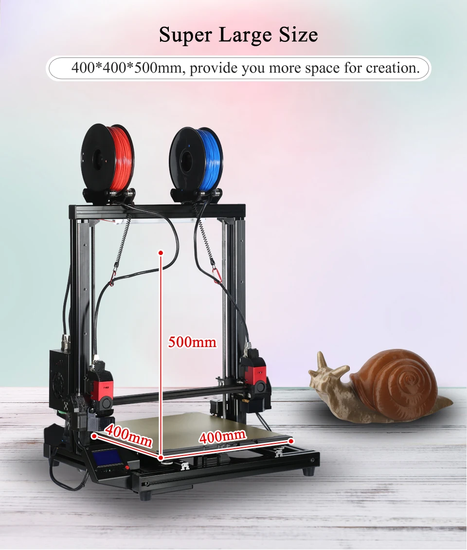 VIVEDINO T-Rex 3.0 Large Format Multi-function IDEX 3D Printer 