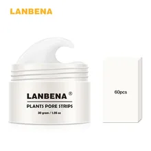 Lanbena novo removedor de cravo máscara de nariz poros tira máscara preta peeling tratamento acne hidratante preto limpeza profunda cuidados com a pele