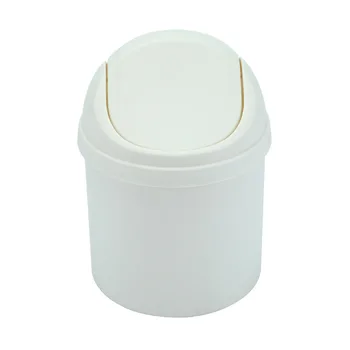 

Mini trash can with lid Cute Japanese creative office flap cover flip macarons mini trash bin storage bin paper c