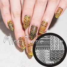 New Stamping Plate hehe83 Tribal Totem Bohemia Ethnic Style Nail Art Stamp Template Image Transfer Tool