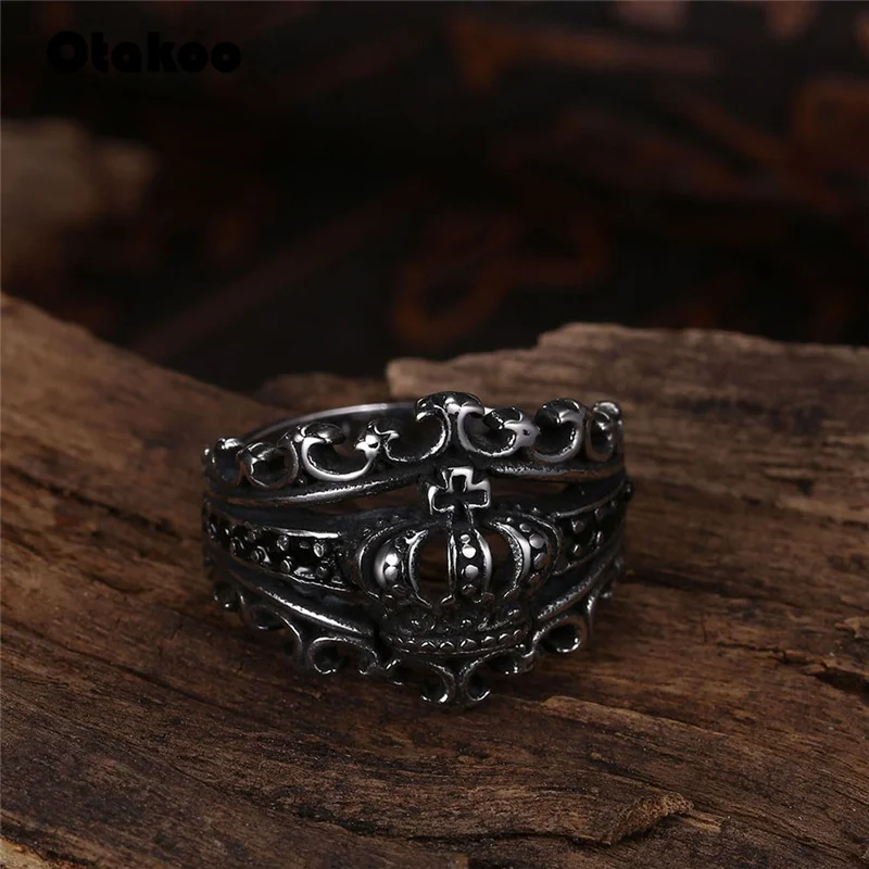 Otakoo черепа кольцо байкера ювелирные изделия из нержавеющей стали классические