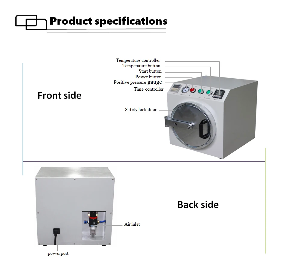 Mobile Phone Repair 8 inch Mini Air Bubble Remover LCD Autoclave Bubble Removing Machine LCD Touch 