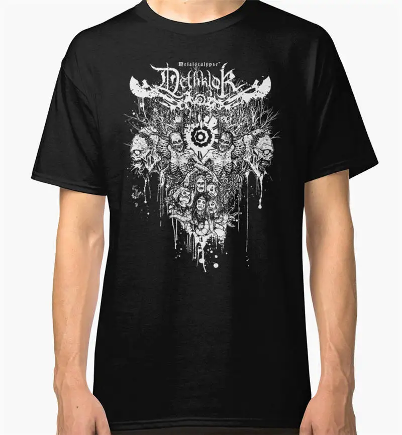 

Brand 2018 New T Shirt Cotton Short Cotton Crew Neck Mens Dethklok Metalocalypse Shirts