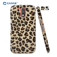 Оригинальные capas чехол для телефона для Motorola Moto G4 Plus чехол с леопардовой текстурой печать защитный из твердого пластика в виде ракушки