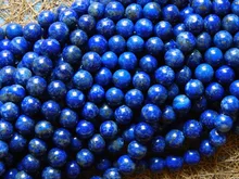 Envío libre (2 filamentos/set) lapislazuli natural 7.5-8mm Smooth granos Redondos de piedra europeo cuentas