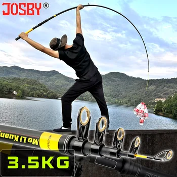 

JOSBY Telescopic Fishing Rod Pesca FRP Portable High Performance Spinning reel Sea carp Fishing Pole 2.1M 2.4M 2.7M 3.0M 3.6M