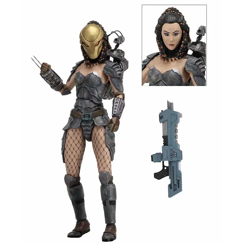 

Predator Warrior Female Scale PVC Action Figure Collectible Model Toy movable Children's gift toys