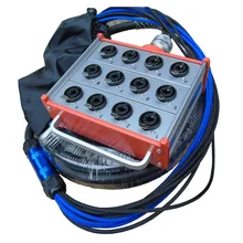 KUILONG Pro Audio 12 канальный сценический кабель с XLR COMBO JACK BOX 15FT-A