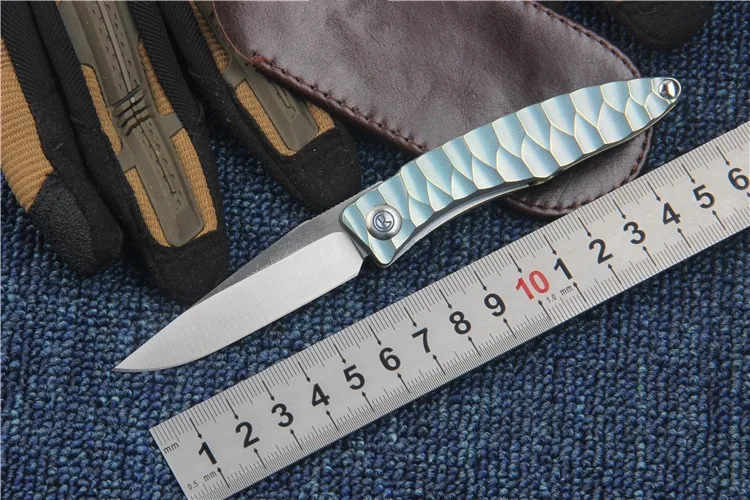 

Newest folding knife tactical knife Titanium handle MDS M390 blade outdoor EDC Flipper pocket knife hand tools high quality