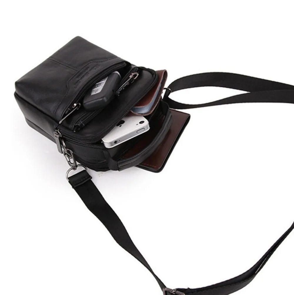 Для мужчин из натуральной кожи Messenger плечо Crossbody сумка талии пояс хип бум Мужской
