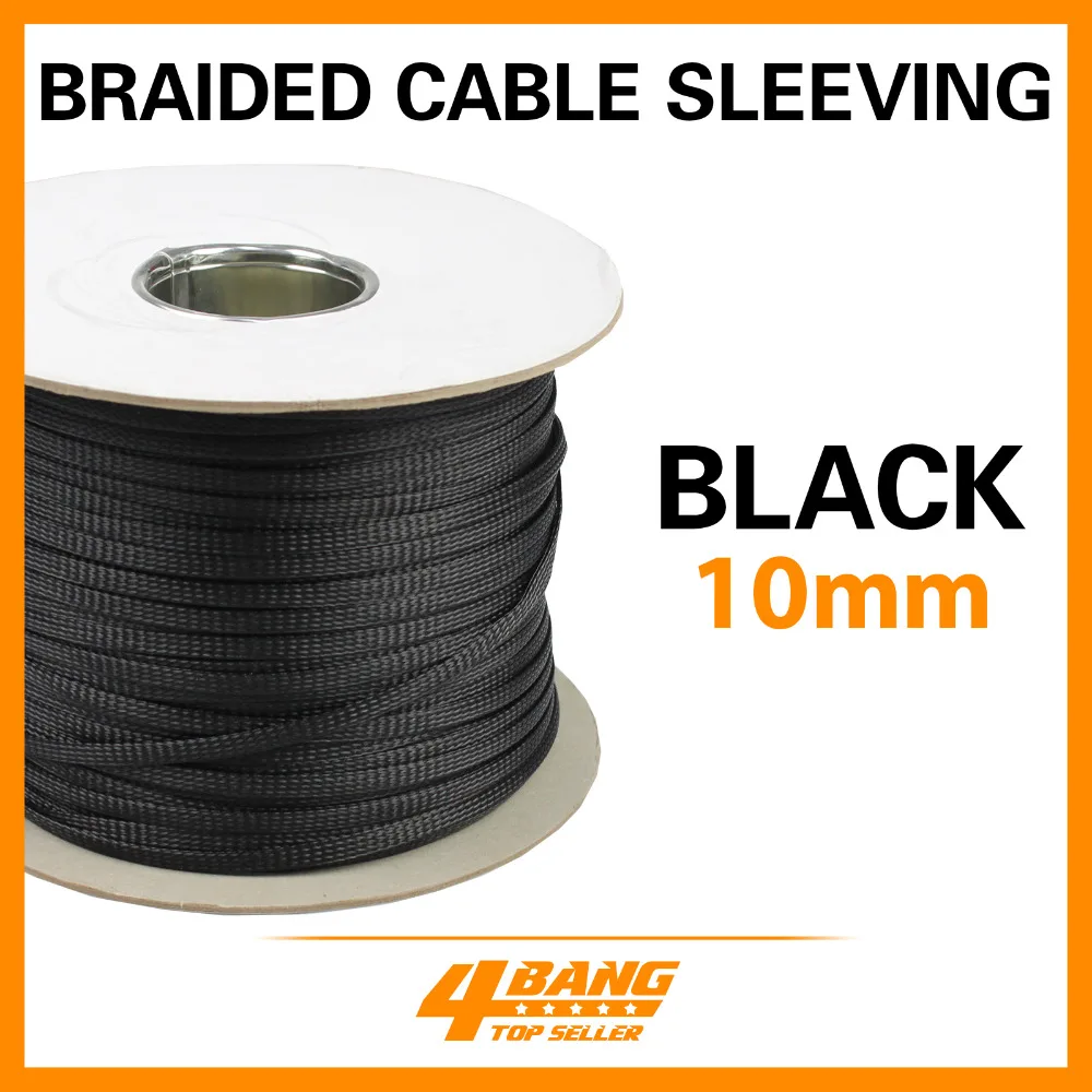 10 мм черный Электрический провод рукава расширяющийся кабель прокладки руководство 0.9ft