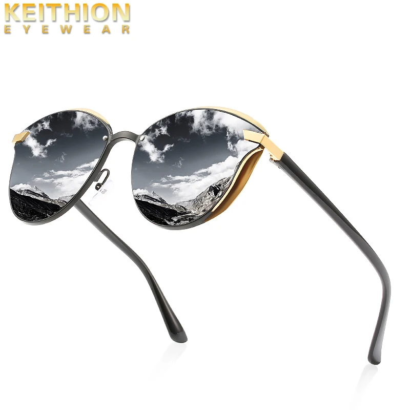 kEITHION Luxury Women Sunglasses Fashion Round Ladies Vintage Retro Brand Designer Oversized Female Sun Glasses oculos gafas