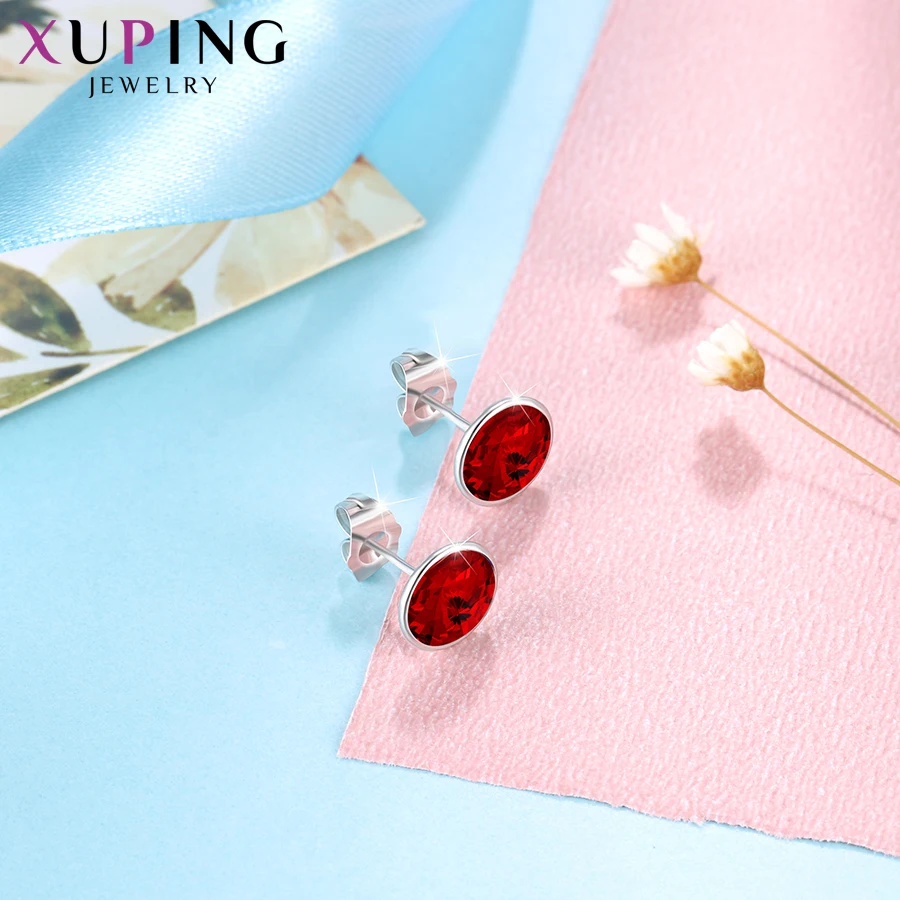 Xuping 8*8 мм серьги-гвоздики модные ювелирные изделия Кристаллы от Swarovski простая простота многоцветный Женские вечерние подарки M79/M80-20387