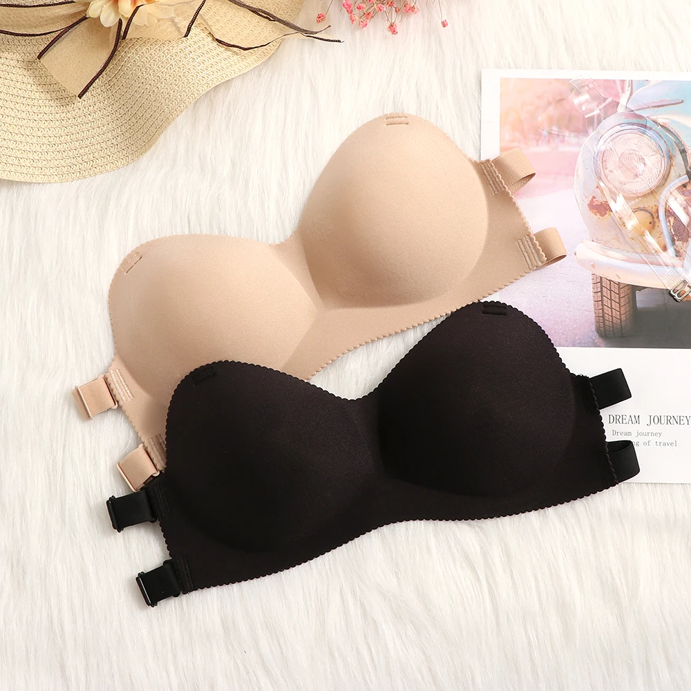 

Fashion Silicone Bra Women Seamless Wire Free Strapless Bras Breathable Sexy Push up Solid Lingerie Wedding Cozy Invisible Bras